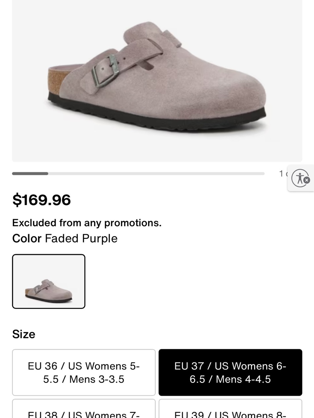 Birkenstock Kids Faded Purple Suede Boston Clog